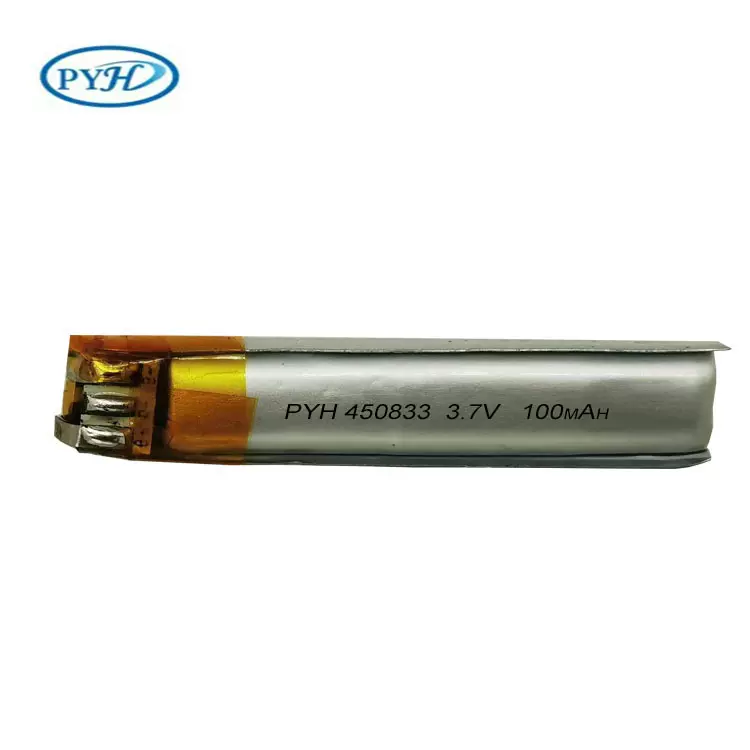 蓝牙耳机450833 100mAh 3.7V黑头仪补水仪美容配套可充电锂电池