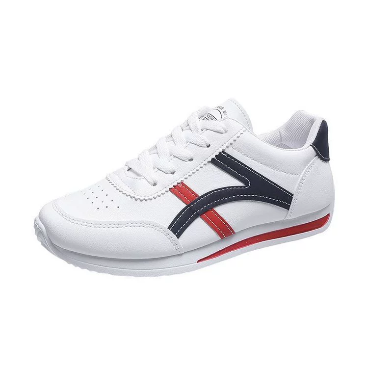 Tide, demi-season sports white shoes, footwear, 2023, for import, for running