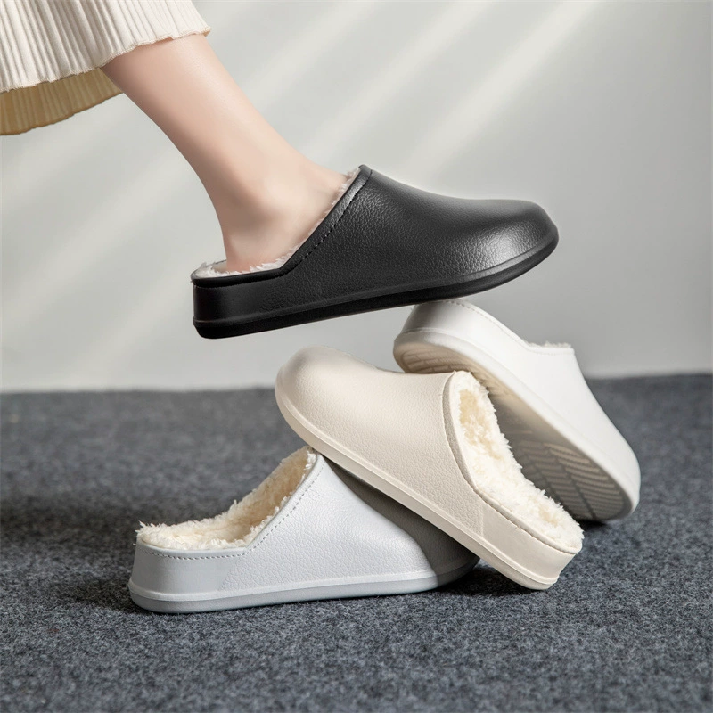 Осенние и зимние хлопчатобумажные тапочки женская пара хлопок теплый и нескользкий в помещении