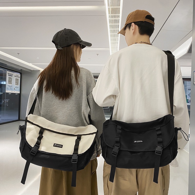 XINSU Workwear Streetwear Men's Crossbody Bag Casual Large Capacity Single Shoulder Bag Trendy Cool Functional Messenger Computer Backpack
