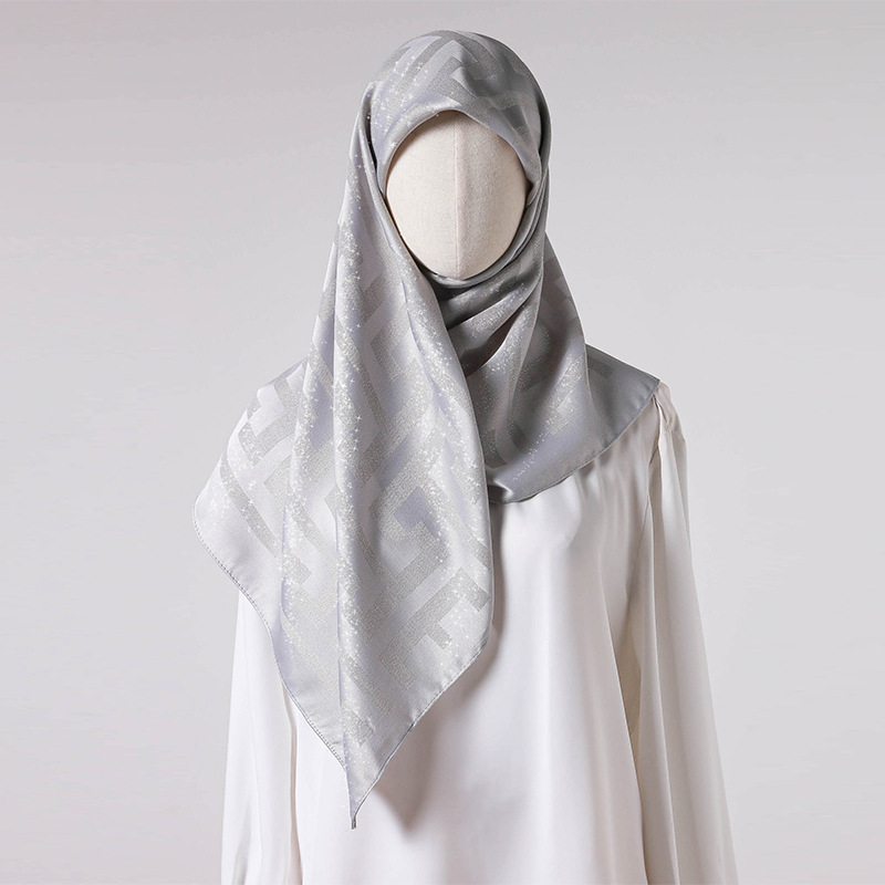 Retro Seidenschal Quadratisch Damen Sommer Versatile Kopftuch_voghion.com
