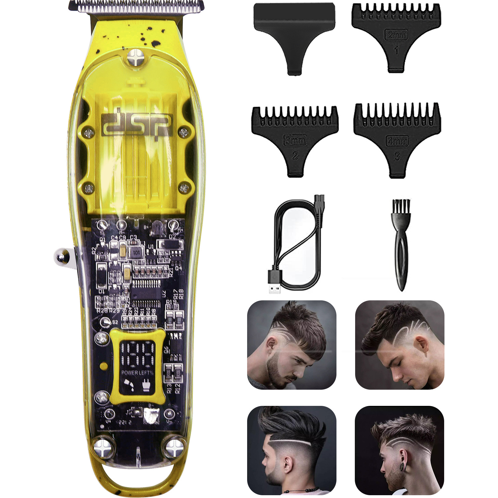 DSP Dan Song Barber Electric clippers USB Rechargeable Clippers currency Tim Electric Razor