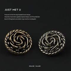 YOKO 3D Rose Gold Plated Button Metal Small Perfume Retro Style Suit Jacket Coat Decorative Button