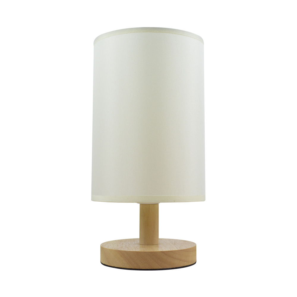 Transfronteriza tela de lino lámpara de mesa de madera dormitorio nórdico simple creativo regalo personalizado publicidad imprimible logo