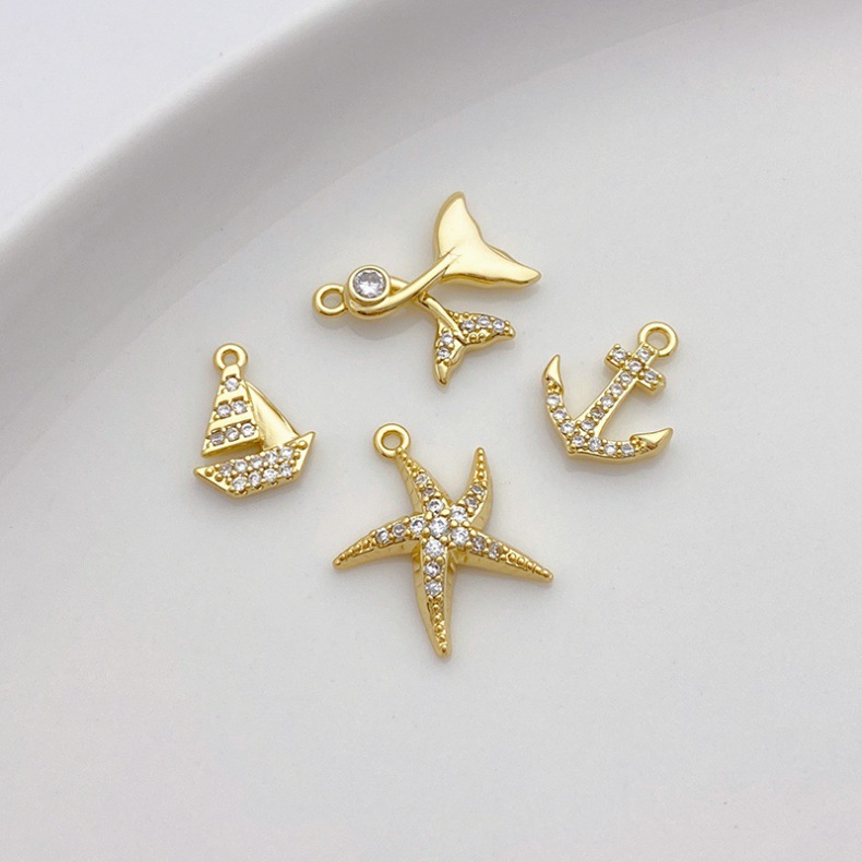 1 Piece Quantity Alloy Material Solid Color Pattern 1 Piece Alloy Gold Plated Solid Color Pendant