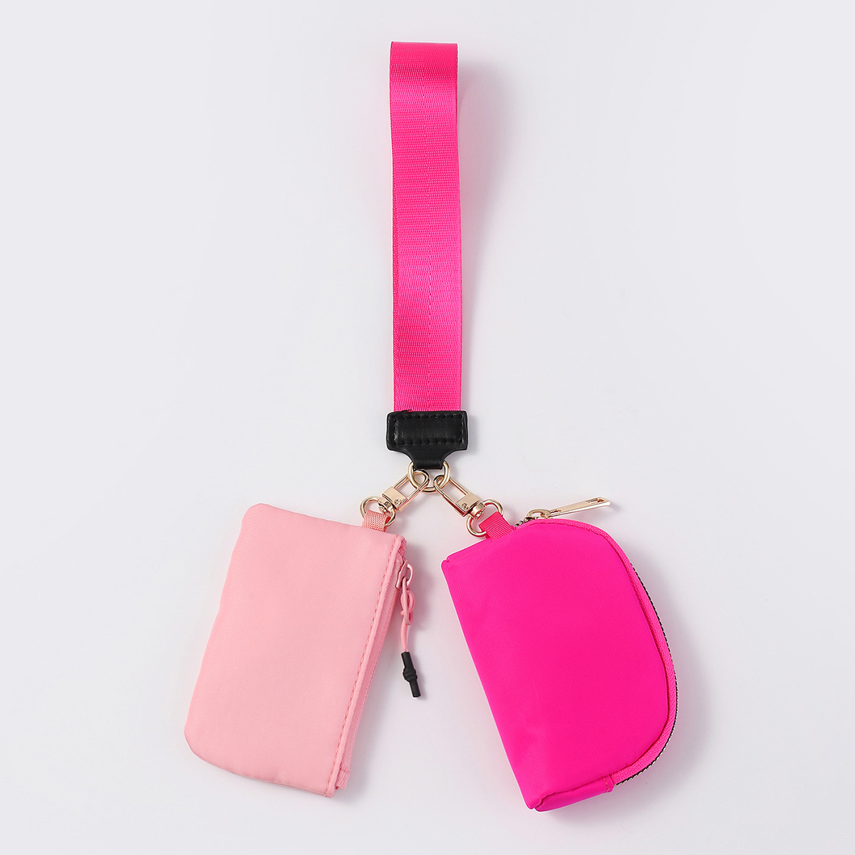 Bolso de muñeca transfronterizo LULU con el mismo estilo Mini bolso de color de moda portátil Estuche para llaves de almacenamiento impermeable de nailon