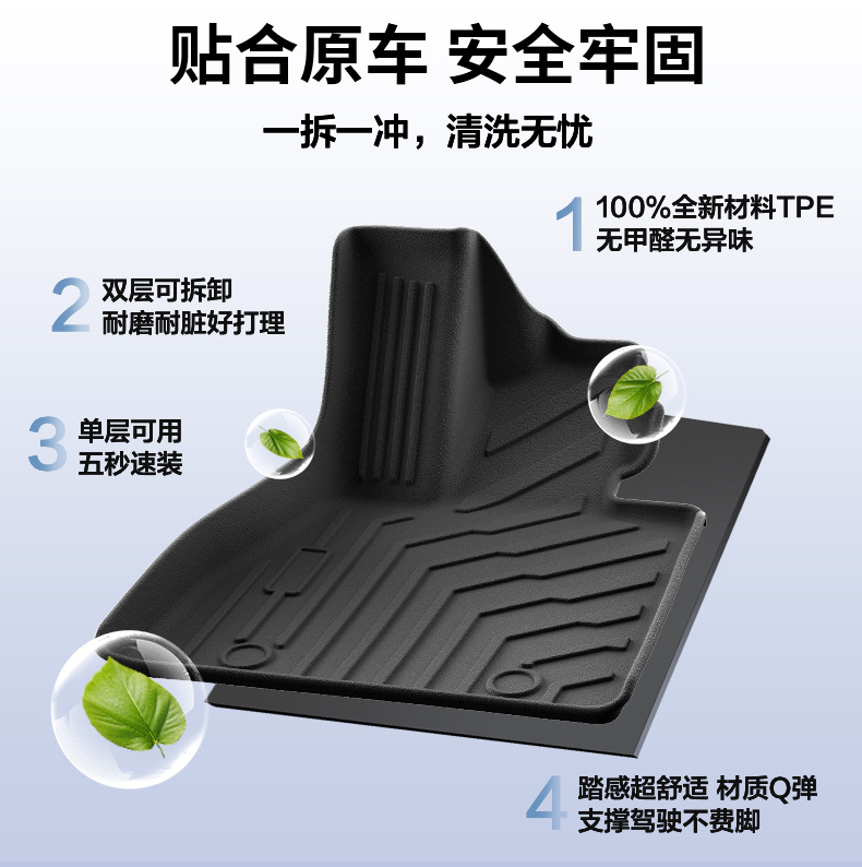 Special 23-24 Model Byd Seal Dmi Floor Mats Byd Full Tpe Eco-Friendly Car Floor Mats Trunk Mat Wholesale