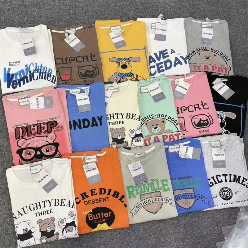 2025 新しい純綿半袖 tシャツ女性の服女性のトップス半袖 tシャツルーズ tシャツ女性の半袖卸売供給|undefined