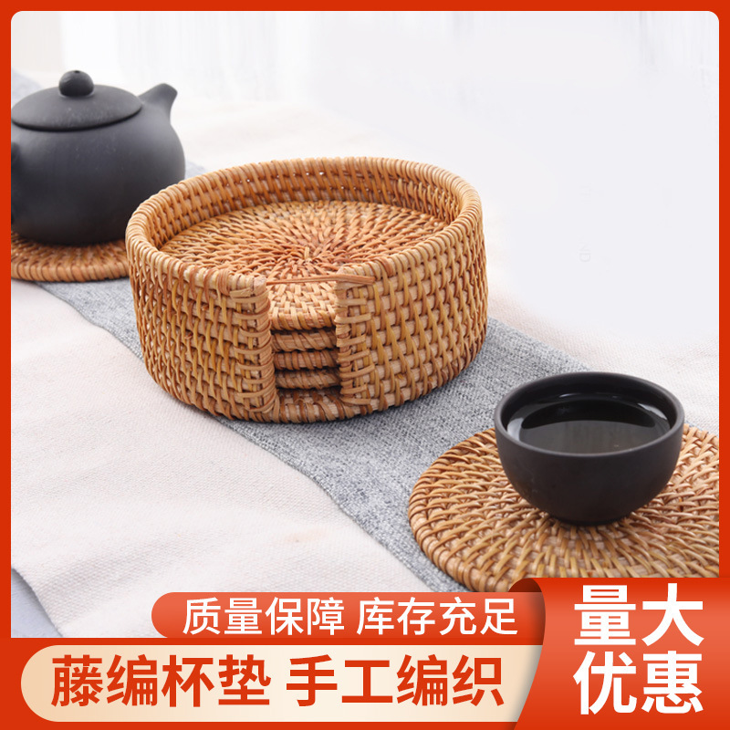 Accesorios de té aislamiento térmico de la mesa redonda hecha a mano de la mesa de té de acutio.