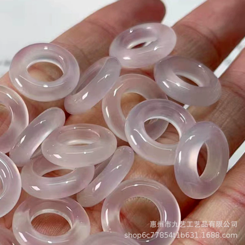 10-30 мм натуральный белый агат кольцо белый лед халцедон пончик лед нефрит безопасная пряжка diy аксессуары