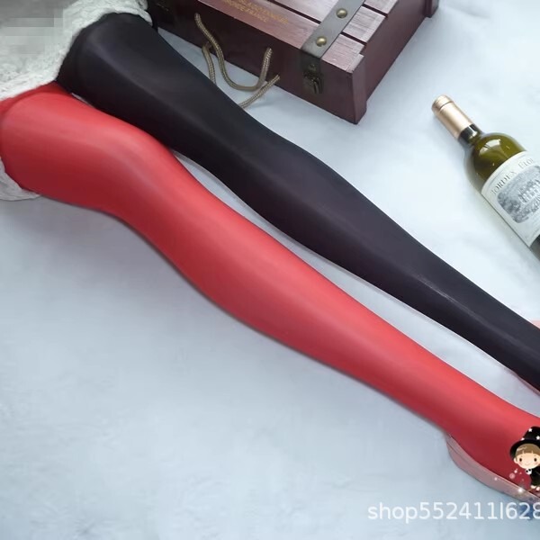 plus size 912-pin men's and women's AB two-color horse oil smooth pants open file magic silky thin summer stockings transparent