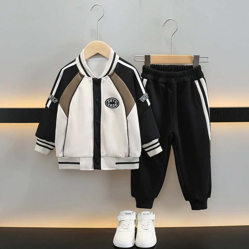 Children's sports suit for boys, baseball uniform, set, autumn