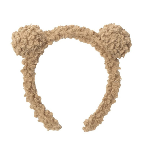Cute Bear Double Ball Hairband Korea  New Spring Plush Hairpin Headband Washing Hair Bundle Headband Women