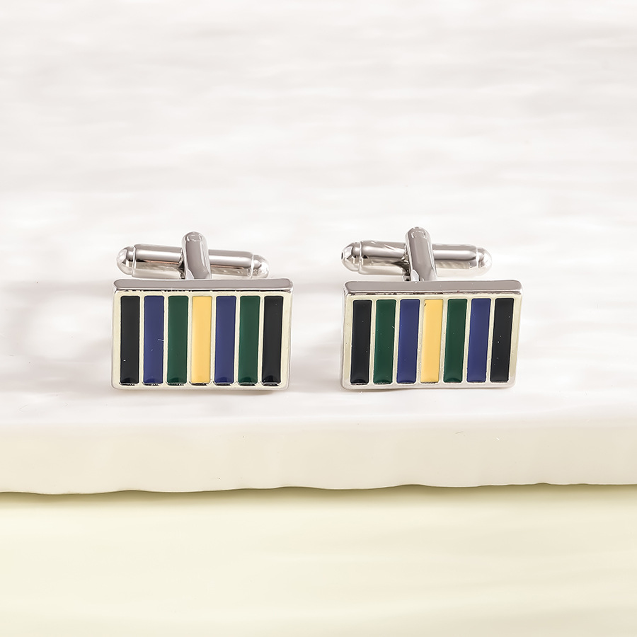 nuovi gemelli rettangolari a quadri dipinti chiodi per maniche di camicia francesi gemelli_voghion.com