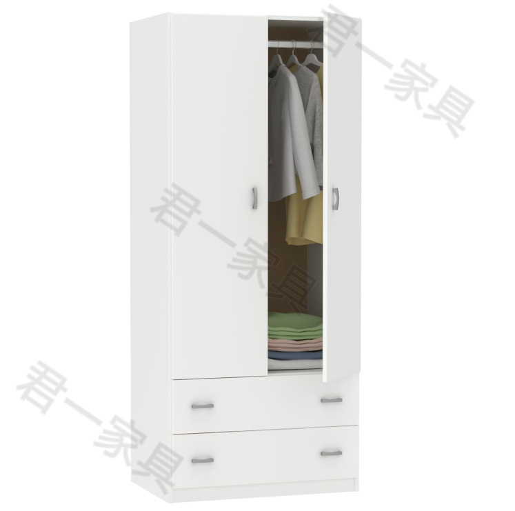 Amazon Panel Furniture European and American Foreign Trade Export Cross-Border Bedroom Cabinet Factory Wholesale Modern Wardrobe