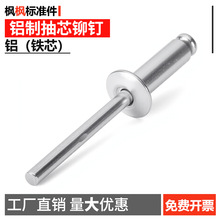 铝制抽芯铆钉圆头开口型铝拉钉装潢钉拉铆钉卯钉柳钉五金配件批发