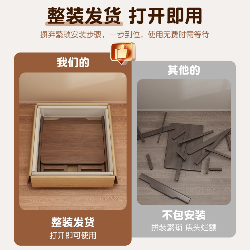 实木折叠书桌家用学生电脑桌卧室小户型学习桌床边写字桌简易桌子|undefined