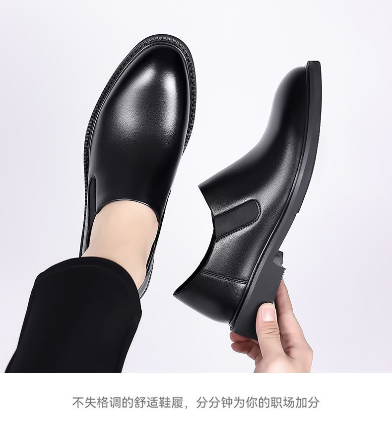 Giày lười nam da công sở cổ thấp đế bằng chống trơn trượt, thoáng khí nhẹ êm — W29 màu đen chi tiết 8
