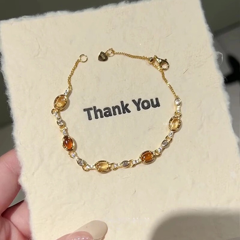 Explosive Golden Bubble Diamond Ice Transparent Crystal Bracelet with High Appearance and Versatile Stacking Bracelet for Women Explosive Golden Bubble Diamond Ice Transparent Crystal Bracelet with High Appearance and Versatile Stacking Bracelet for Women