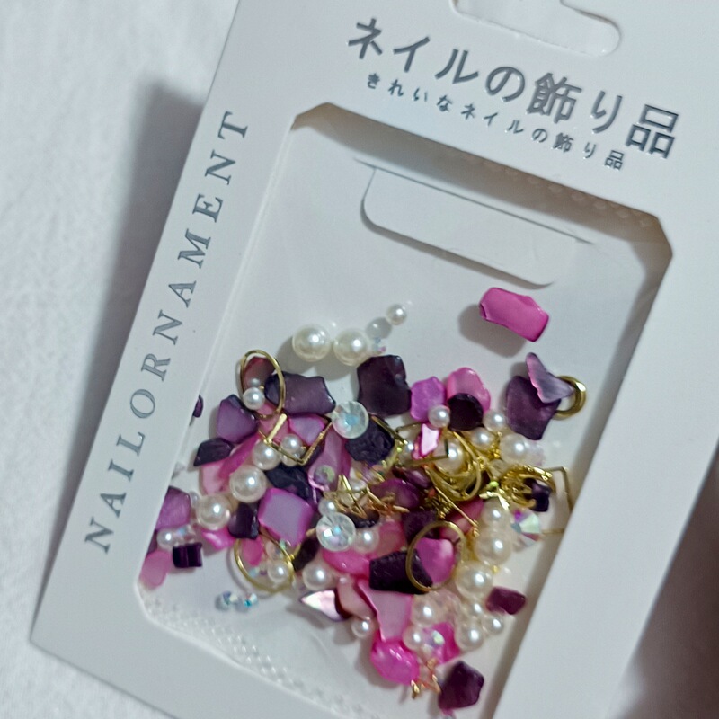 Nail Art Accessories Ocean Storm Metal Studs Pearls Black Butterfly Shell Fragments Nail Decorations Iridescent Crystals