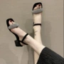 夏季新款舞蹈鱼嘴妈妈鞋