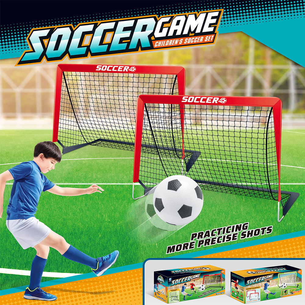 Juegos de fútbol transfronterizos infantiles portátiles de entrenamiento plegable puerta de fútbol interactiva padre-hijo conjunto de juguetes interiores y exteriores