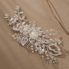 Advanced hair accessory for bride, crystal handmade from pearl, hairgrip, European style, high-quality style