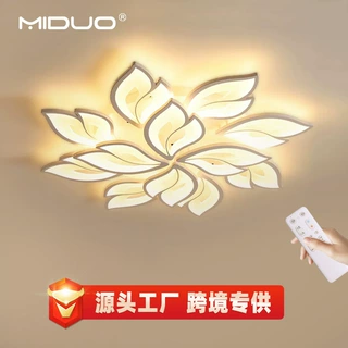 亚马逊爆款吸顶灯创意花瓣客厅家居现代简约组合智能灯饰中山