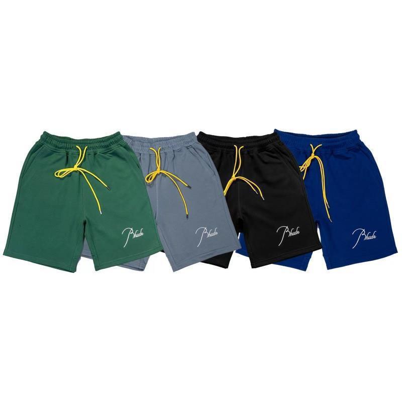 RHUDE ショーツ フォグ ハイストリート トレンド ブランド 巾着 3m レタープリント ヒップホップ ビーチ 5点式バスケットボールパンツ 男女兼用 ヒップホップ|undefined