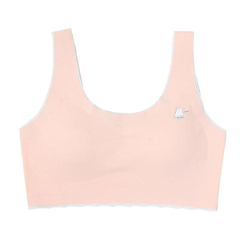 Omefen girls adolescent girls no rims underwear women's seamless breathable development period sports vest underwear
