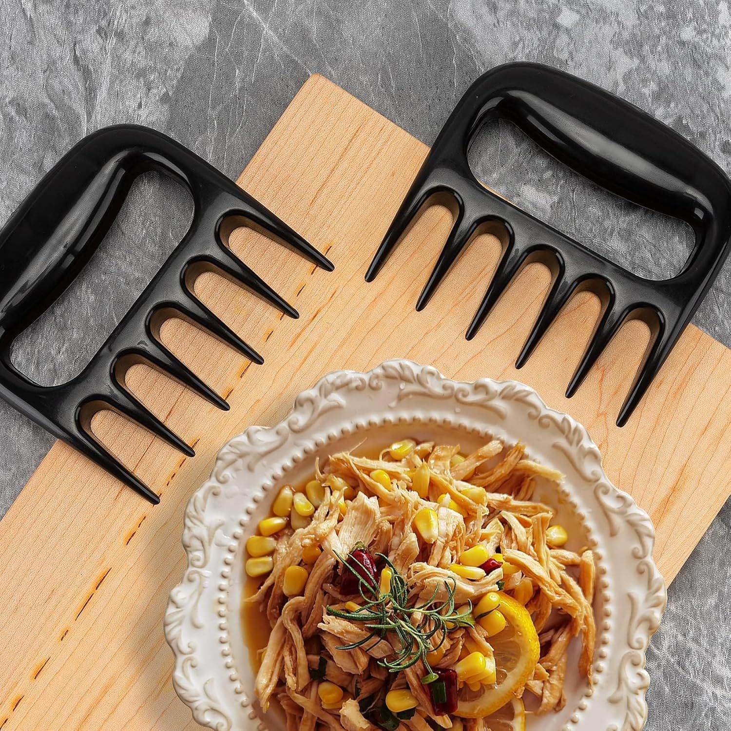 Venta caliente de Amazon, raspador de carne de garra de oso sólido, divisor de barbacoa, aislamiento térmico, anti-escaldado, pata de oso, carne rasgada, punto