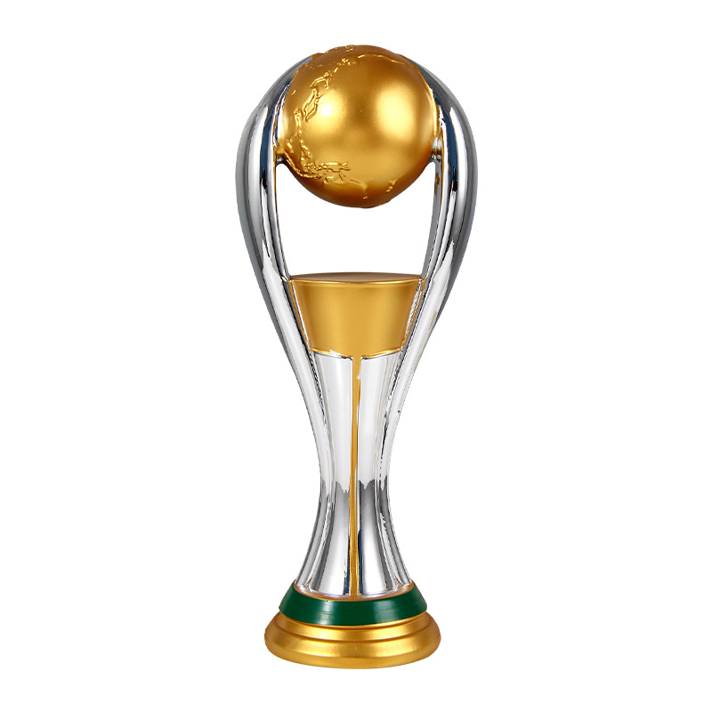 Nuevo trofeo de la tierra de Arabia Saudita trofeo modelo de trofeo de campeón de fútbol trofeo de fans recuerdos trofeo de resina