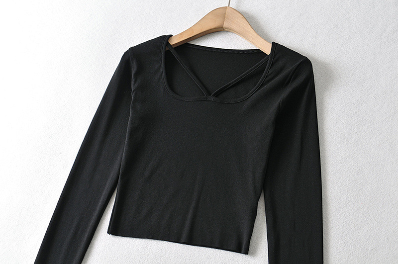 stitching long-sleeved tight-fitting top NSAM45456