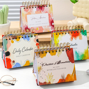 Cross-Border Amazon 2026 English Desk Calendar Creative Female Inspirational Desktop Ornaments 365-Day Calendar Export