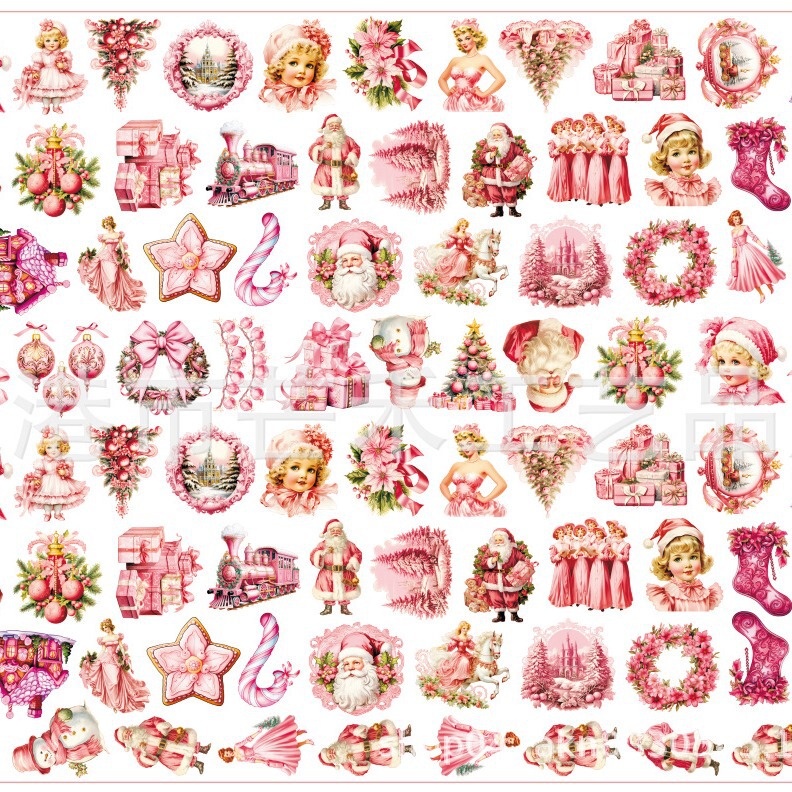 Pink Christmas cross-border TK explosions patch acrylic piece DIY jewelry accessories 2468 Pink Christmas cross-border TK explosions patch acrylic piece DIY jewelry accessories 2468