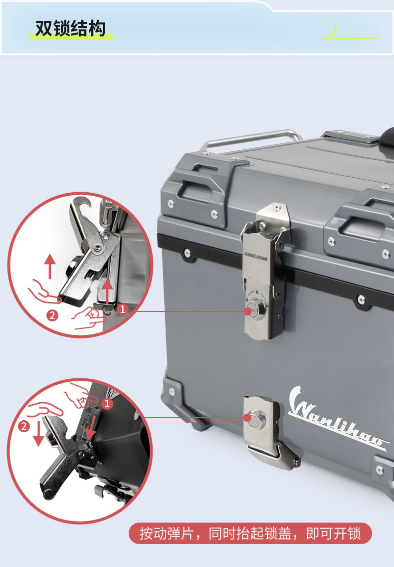 Wanlihao is compatible with Maverick NLT electric vehicle motorcycle tail box, battery vehicle NL large-capacity rear tail box