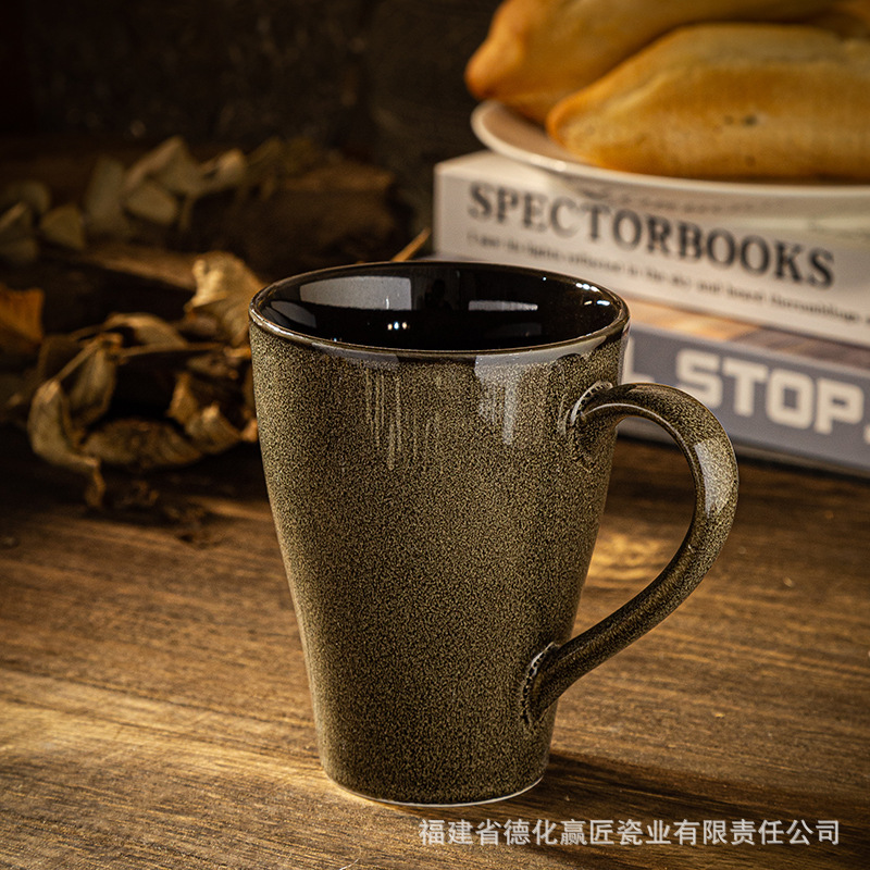 Transfronterizo LICANG horno esmaltado serie de tazas de porcelana fina dura 300ml tazas de agua de cerámica tazas de café tazas de menú