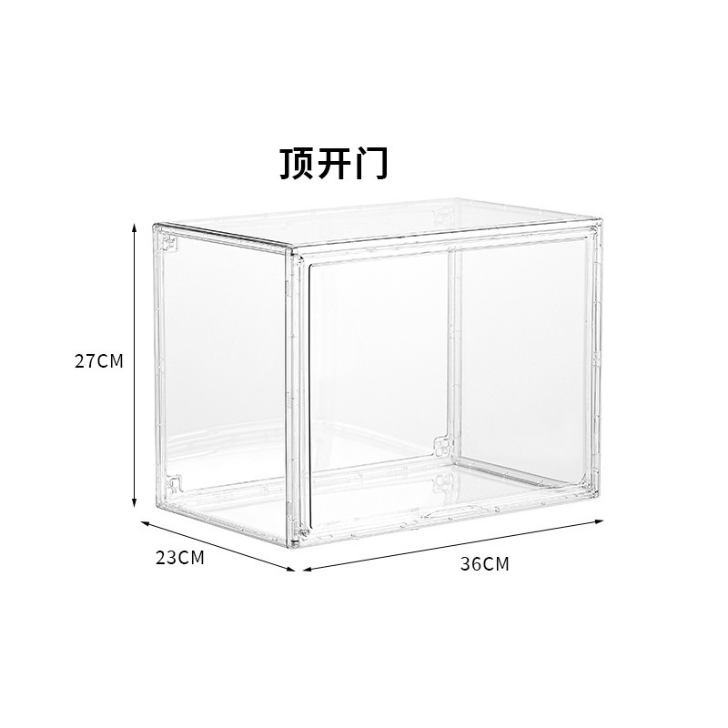 全透明の靴の箱は金の手を組み立ててバッグを作ってボールの箱の防塵の酸化防止の靴の棚のPETを厚くして靴の壁を重ねることができます。|undefined