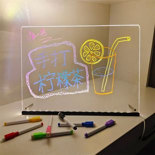 Billboards for Stalls Show Acrylic Handwritten Electronic Fluorescent Lamp Board Graffiti Blackboard
