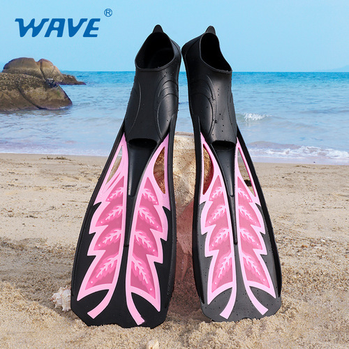 WAVE diving fins adult professional swimming free diving long fins fins fully dry snorkeling three-treasure equipment