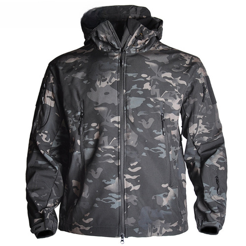 Hanyeo Softshell Jacket Camouflage Clothing Breathable Softshell Outdoor Tactical Training Uniform Manufacturer Dropshipping