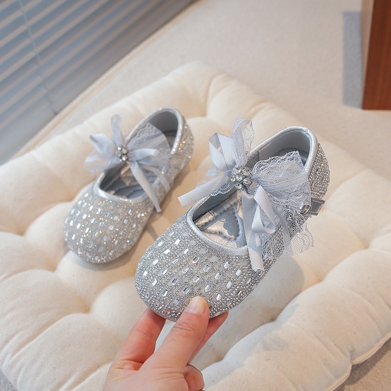Stilvolle Mädchen-Lederschuhe mit Spitze und Schleife von Mother & Kids – Schlichte, vielseitige Kinderschuhe mit flachem Schaft für Frühling und Herbst_voghion.com