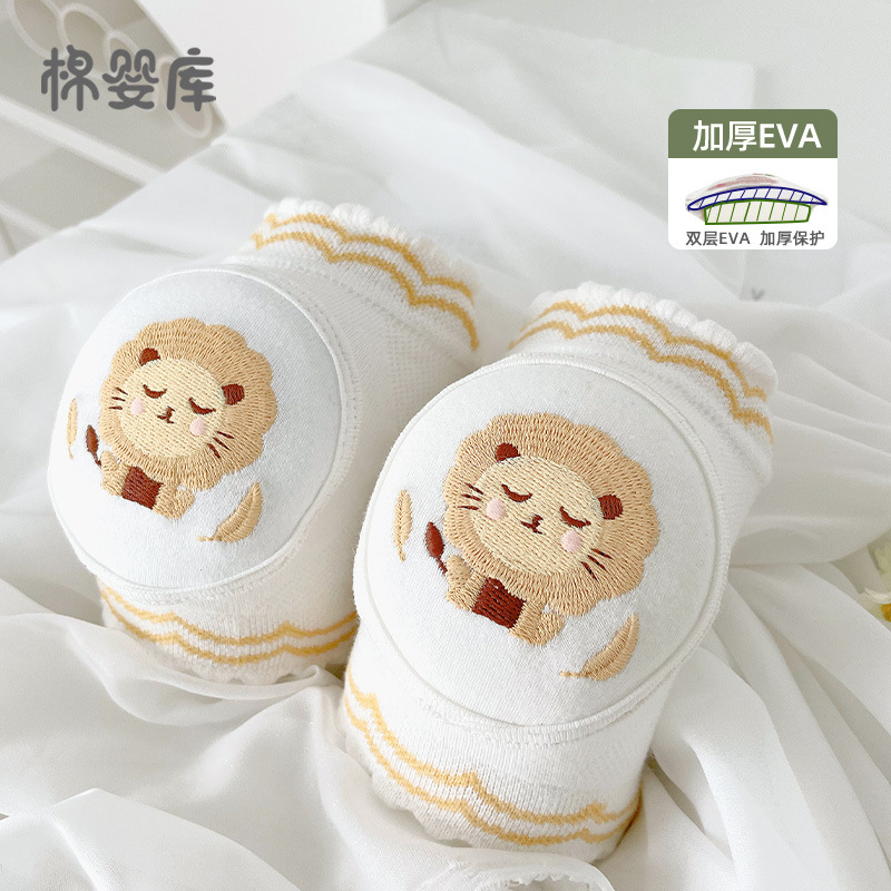 2022 verano delgada bebé rótula bebé algodón malla materna y niño suministros gateando niños niño protector de codo artefacto