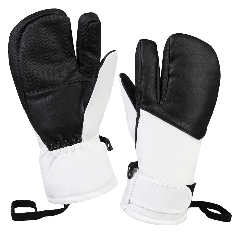 Invierno con bolsa impermeable, hombre y mujer, esquí de monopatín de invierno, calor, desgaste, ciclismo antideslizante, viento, frío, impermeable y guante de dedo