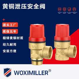 壁挂炉热水器配套黄铜泄水阀4分6分二通式封闭安全阀泄压阀铜球阀