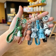 创意切面几何动物钥匙扣挂件卡通男女情侣公仔挂件地推小礼品批发