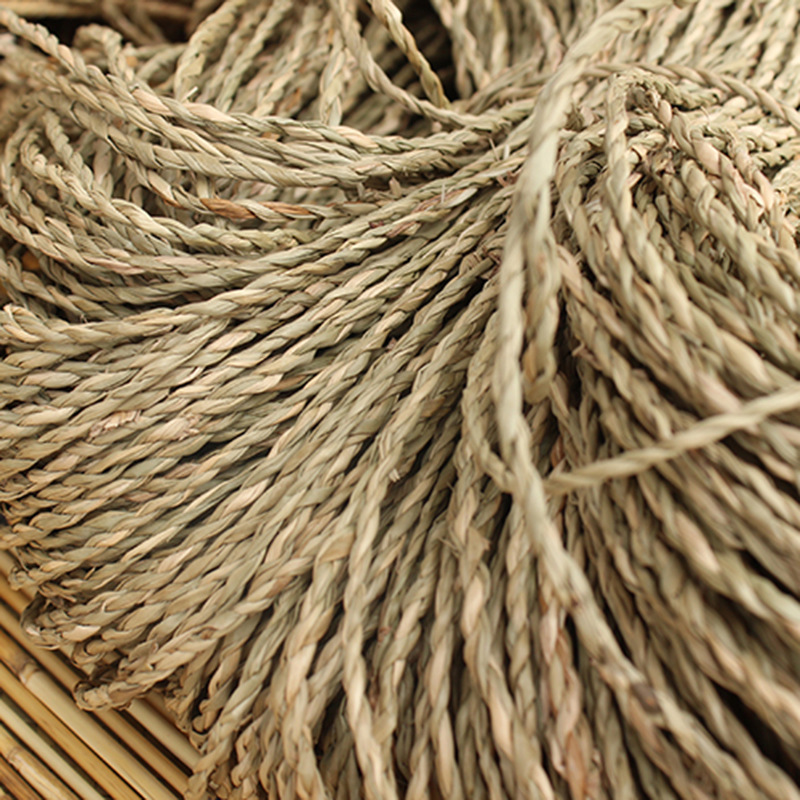 工廠批發草繩編織品耐用半成品植物工藝品貓爬架配件 水草繩批發