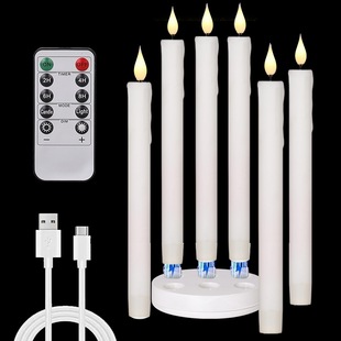 24 new style charging remote control paraffin long rod electronic candle lamp LED candle Christmas bar restaurant decoration lamp