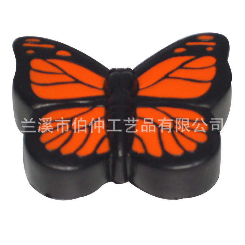 亚马逊商品PU蝴蝶压力球昆虫PU发泡儿童挤压玩具印刷logo厂家批发