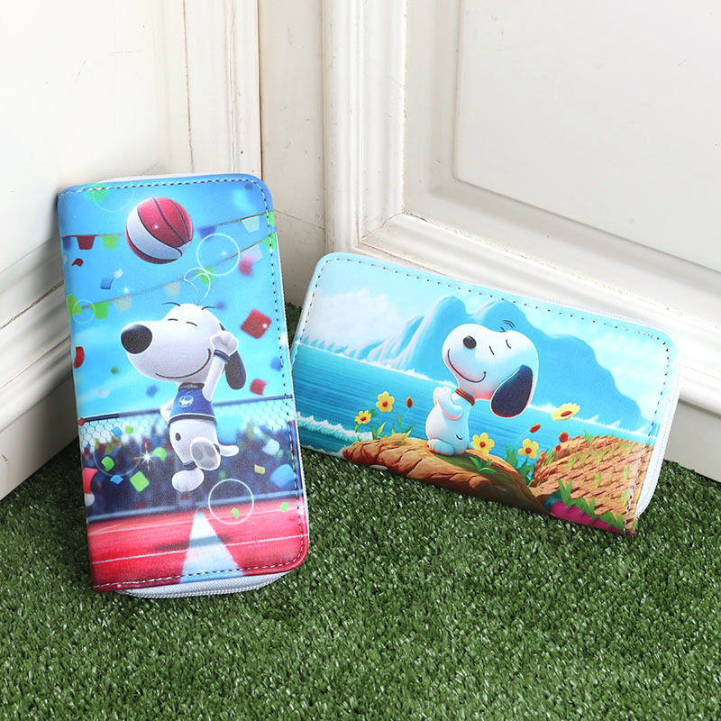 Monedero Snoopy de una pieza con envío directo, moderno, con múltiples ranuras para tarjetas, para niños y niñas